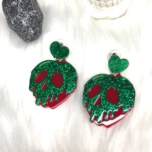 Skull 💀 Rotten 🍎 Candied Apple 🍎 Earrings